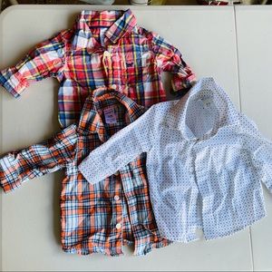 Baby boy dress shirt bundle 0-3mo